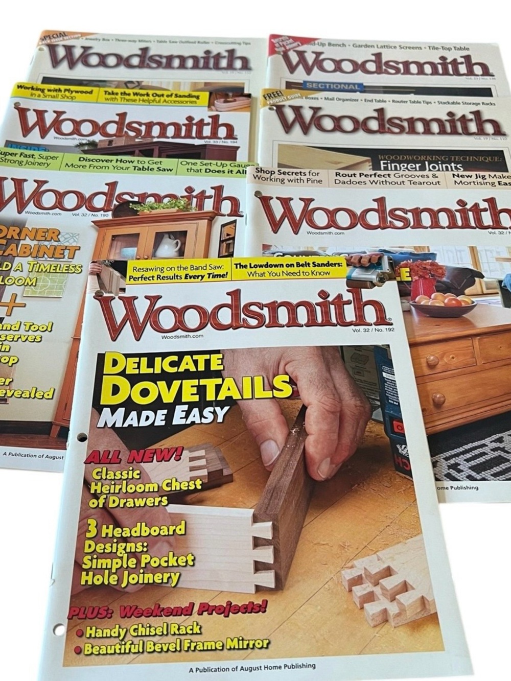 Woodsmith Book Lot of 7 by August Home Publishing